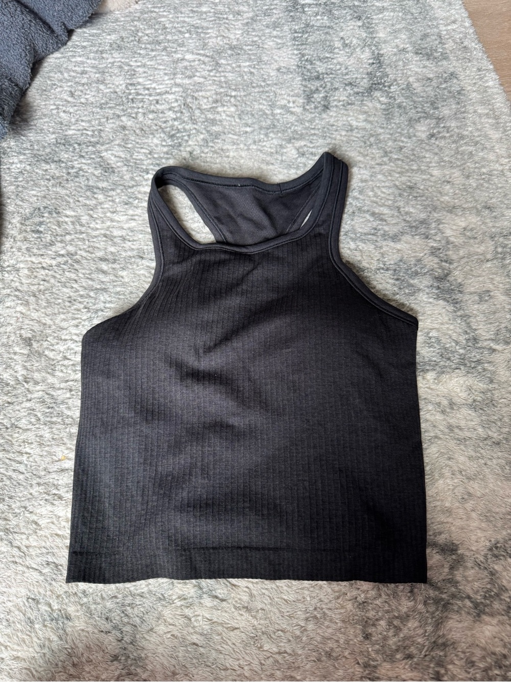 lululemon athletica Black Ribbed Racerback Tank